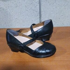 Dr Comfort Elegant Black Mary Jane Heels Womens Size 6.5W (B3)